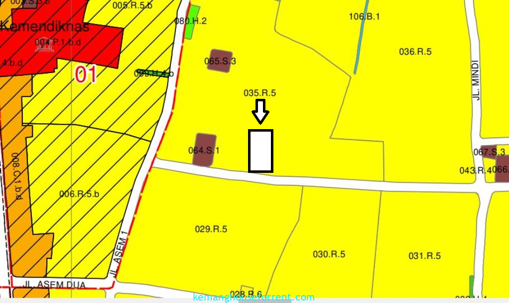 Tanah Dijual Jalan Mawar Cipete. 