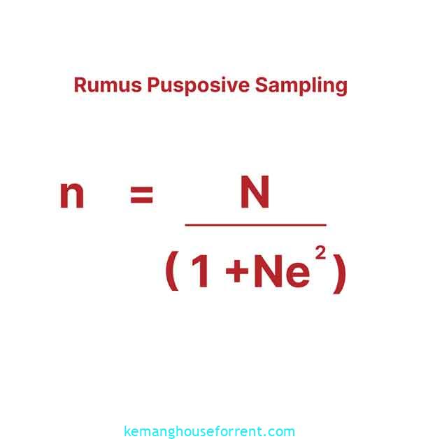 Rumus dan Metode Purposive Sampling - Kemang House for Rent