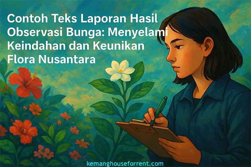contoh teks laporan hasil observasi bunga