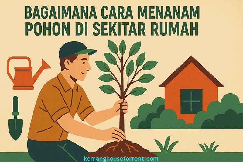 bagaimana cara menanam pohon di sekitar rumah
