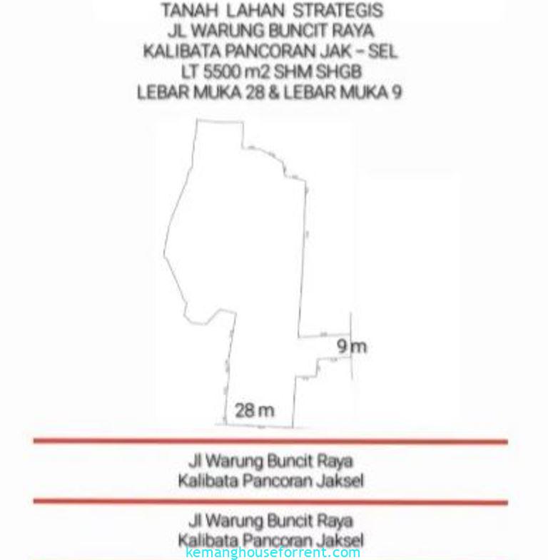 Dijual Tanah Kosong Dibawah NJOP Warung Buncit