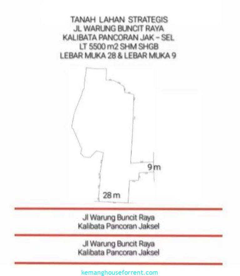 Dijual Tanah Kosong Dibawah NJOP Warung Buncit