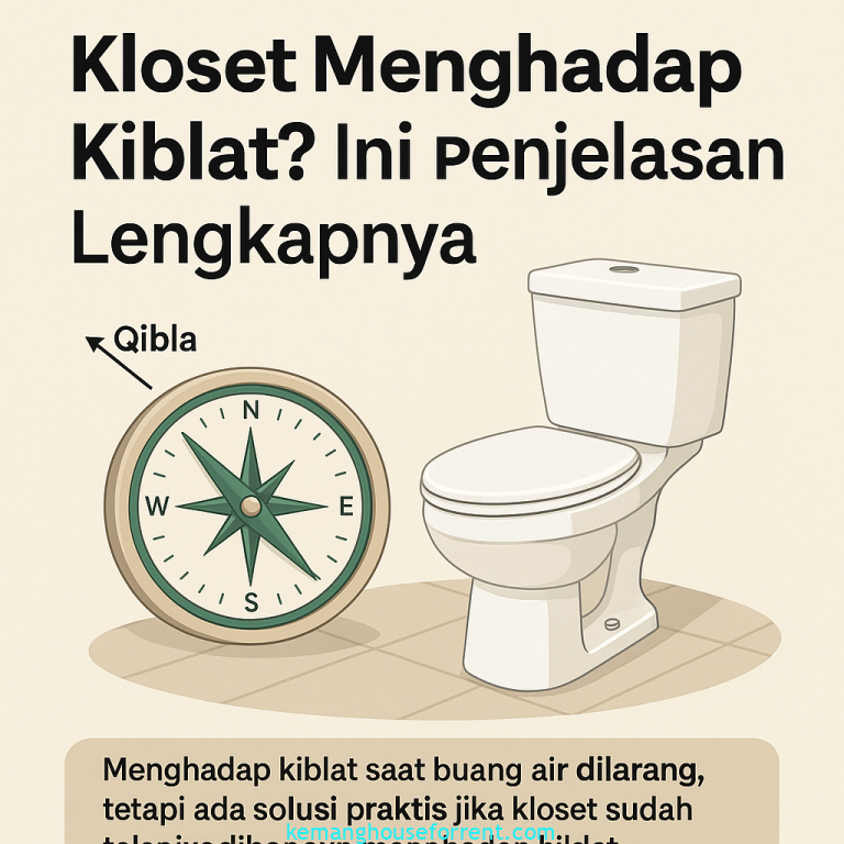 kloset menghadap kiblat