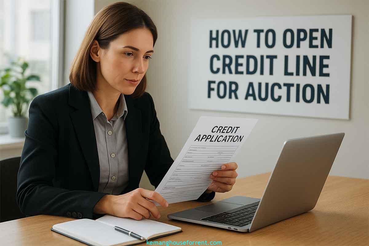 how to open credit line for auction
