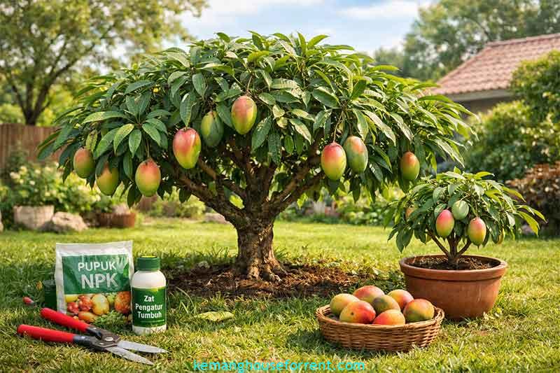 cara menanam pohon mangga agar tidak tinggi