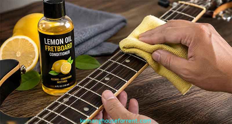 manfaat lemon oil untuk fretboard gitar