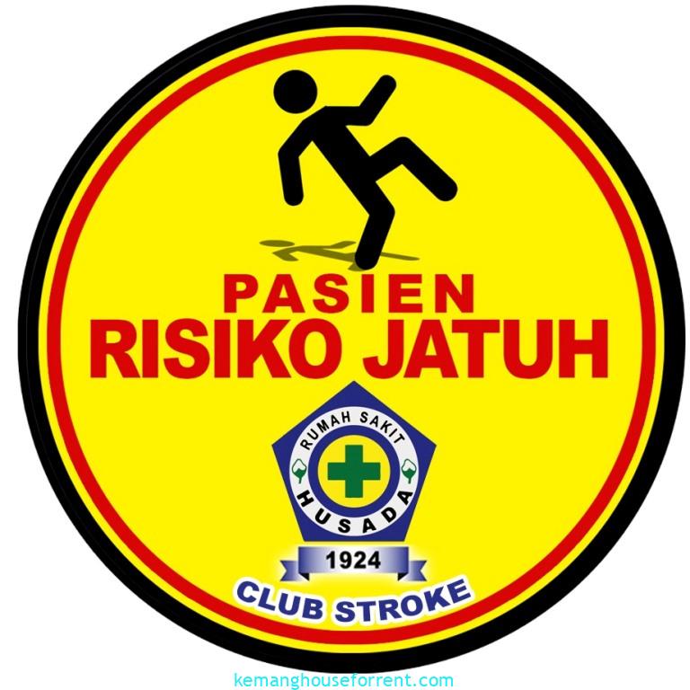 Atribut Pin/Stiker Pasien Risiko Jatuh Club Stroke RS Husada 1924