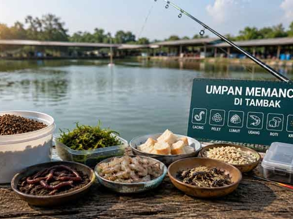 umpan memancing di tambak